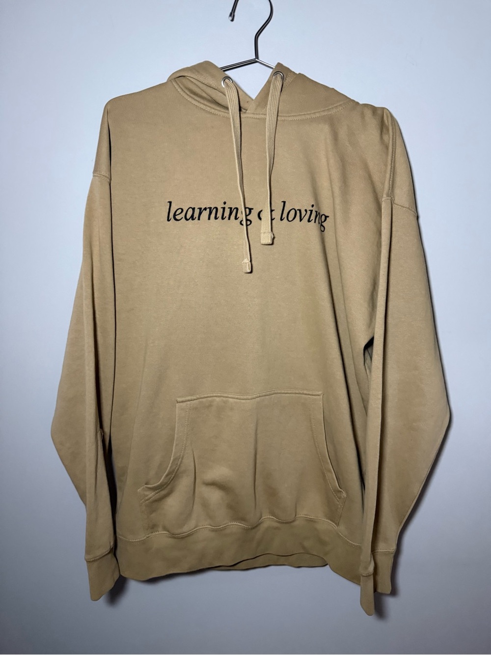 Coin Band Learning & Loving Tan Concert Hoodie Sweatshirt Size XL
